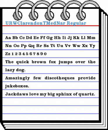 URWClarendonTMedNar Font