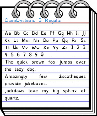 OpenDyslexic 3 Font