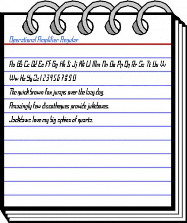 Operational Amplifier Font