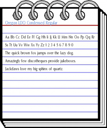 Oregon LDO Condensed Font