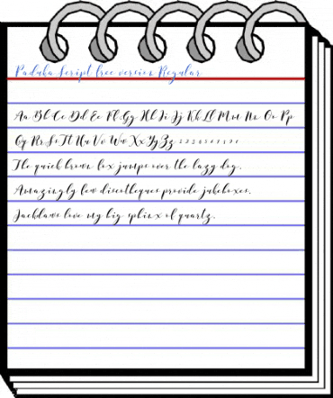 Paduka Script free version Regular Font