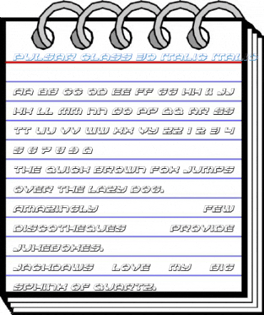 Pulsar Class 3D Italic Font