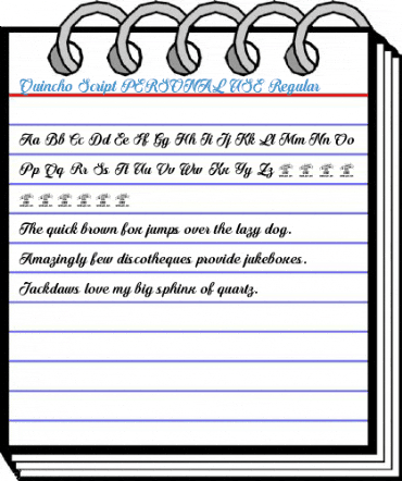 Quincho Script PERSONAL USE Regular Font