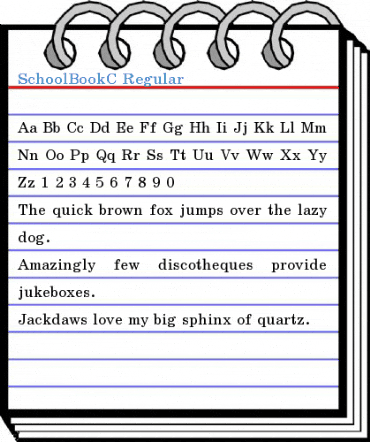 SchoolBookC Regular Font