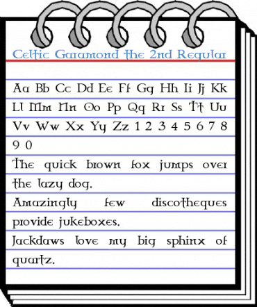 Celtic Garamond the 2nd Regular Font