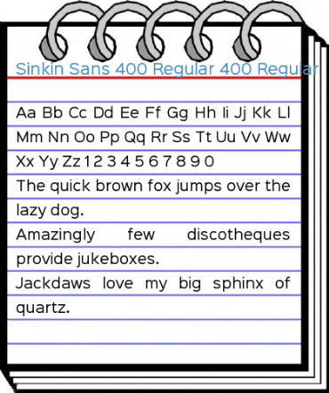 Sinkin Sans 400 Regular 400 Regular Font