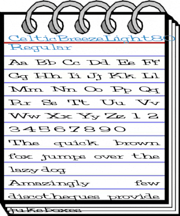 CelticBreezeLight80 Regular Font