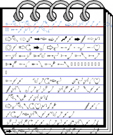 Tanaestel Doodle Arrows 01 Regular Font