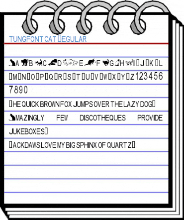 tungfont cat Regular Font