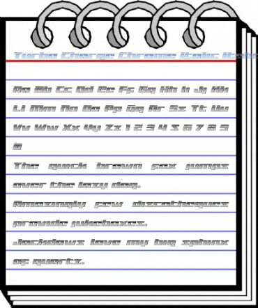 Turbo Charge Chrome Italic Italic Font