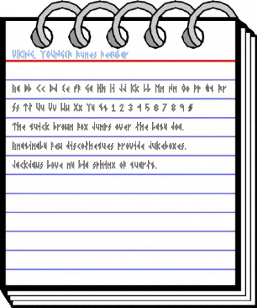VIKING, YOUNGER Runes Regular Font