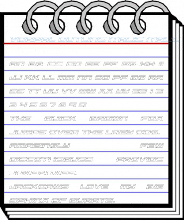 Vorpal Outline Italic Italic Font