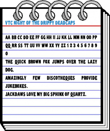 VTC Night Of The Drippy DeadCaps Font