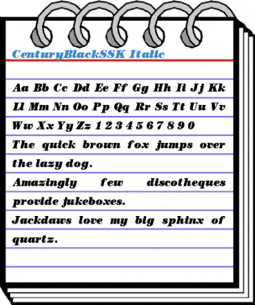 CenturyBlackSSK Font