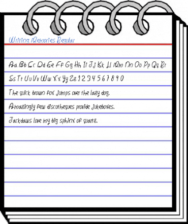 Writing Memories Regular Font