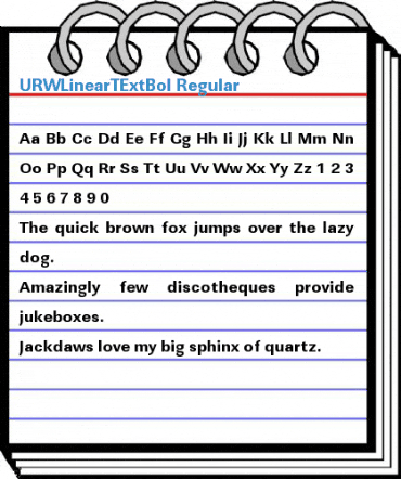 URWLinearTExtBol Regular Font