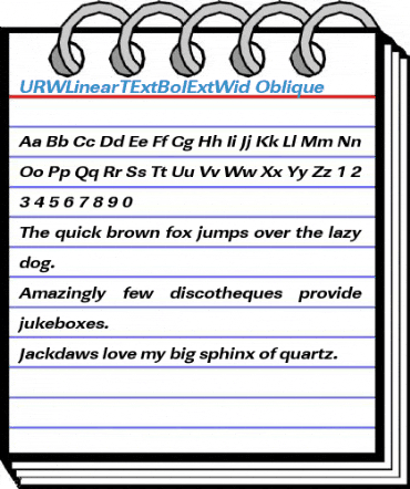 URWLinearTExtBolExtWid Font