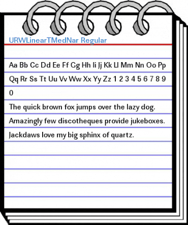 URWLinearTMedNar Regular Font