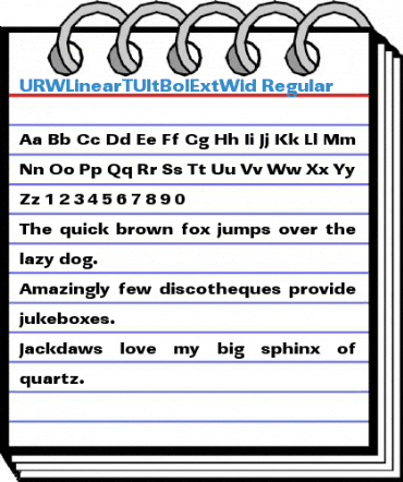 URWLinearTUltBolExtWid Font