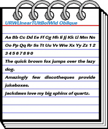 URWLinearTUltBolWid Font