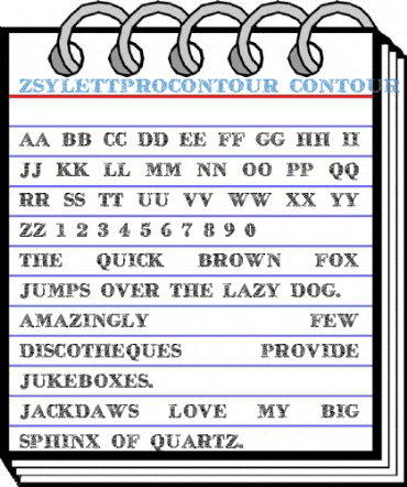ZsylettProContour Contour Font