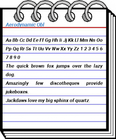 Aerodynamic Obl Font