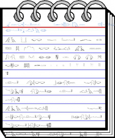 Ancient Egyptian Hieroglyphs Regular Font