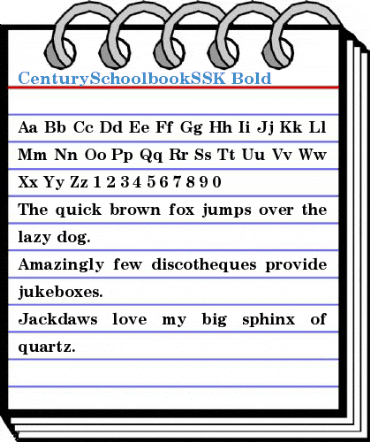 CenturySchoolbookSSK Bold Font