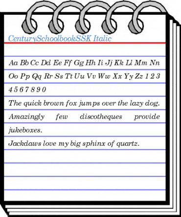 CenturySchoolbookSSK Font