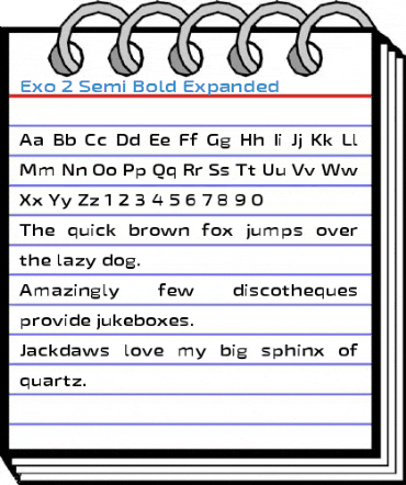 Exo 2 Semi Bold Expanded Font