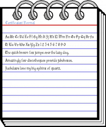 Certificatext Normal Font
