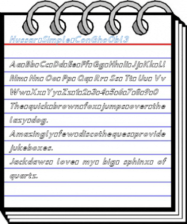 Hussar Simple ConGhoObl3 Font
