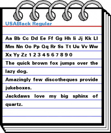 USABlack Regular Font