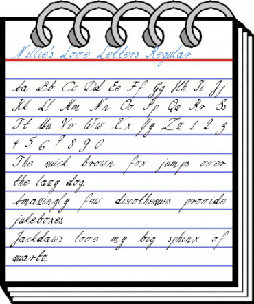Nillie's Love Letters Regular Font