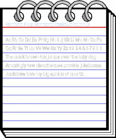 Nordica Plus NordicaClassicLightConOl Font