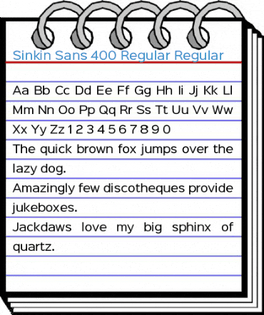 Sinkin Sans 400 Regular Regular Font
