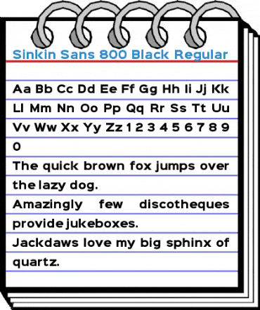 Sinkin Sans 800 Black Font