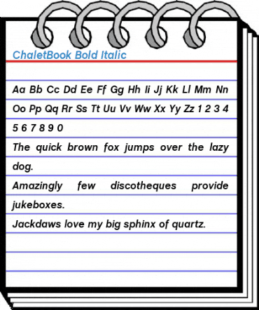 ChaletBook Font