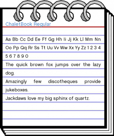ChaletBook Regular Font