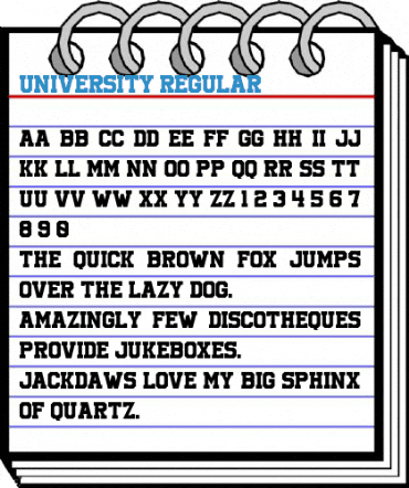 University Regular Font