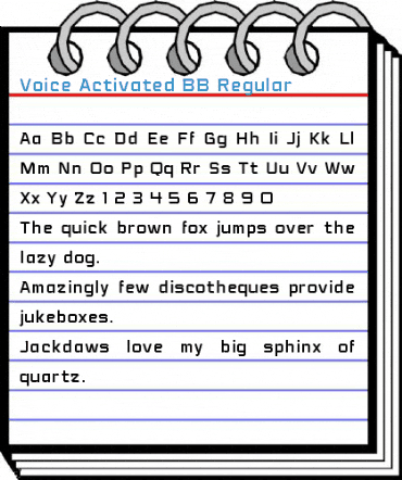 Voice Activated BB Regular Font