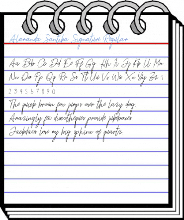 Alamanda Santika Signature Regular Font