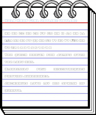 Hula Hoop Girl Outline Outline Font