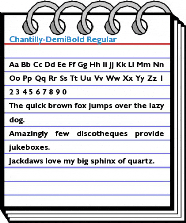 Chantilly-DemiBold Regular Font