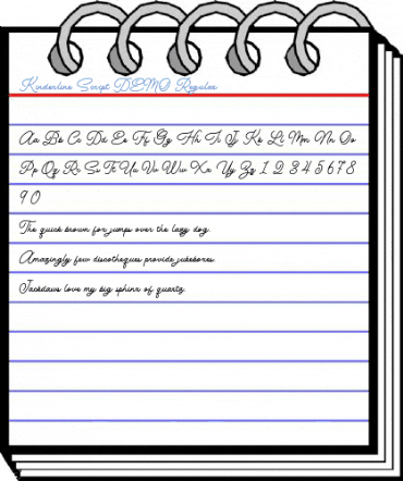 Kinderline Script DEMO Regular Font