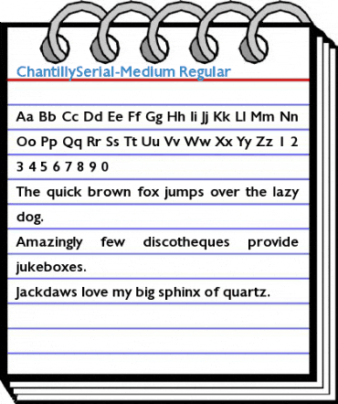ChantillySerial-Medium Regular Font