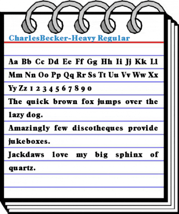 CharlesBecker-Heavy Regular Font