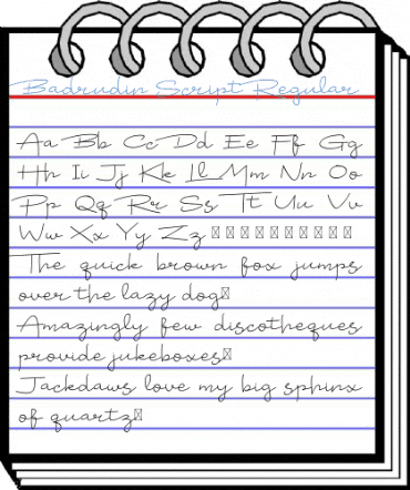 Badrudin Script Regular Font