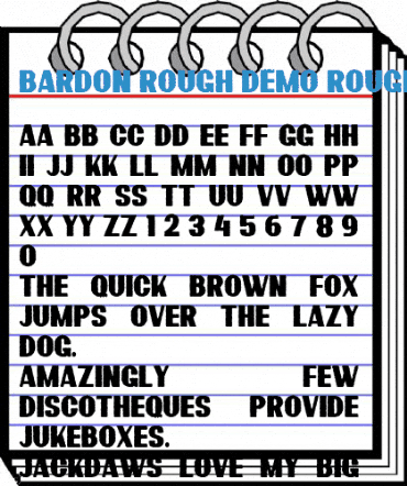 Bardon Rough Demo Font