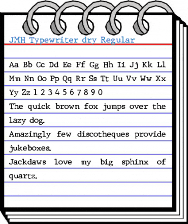 JMH Typewriter dry Regular Font